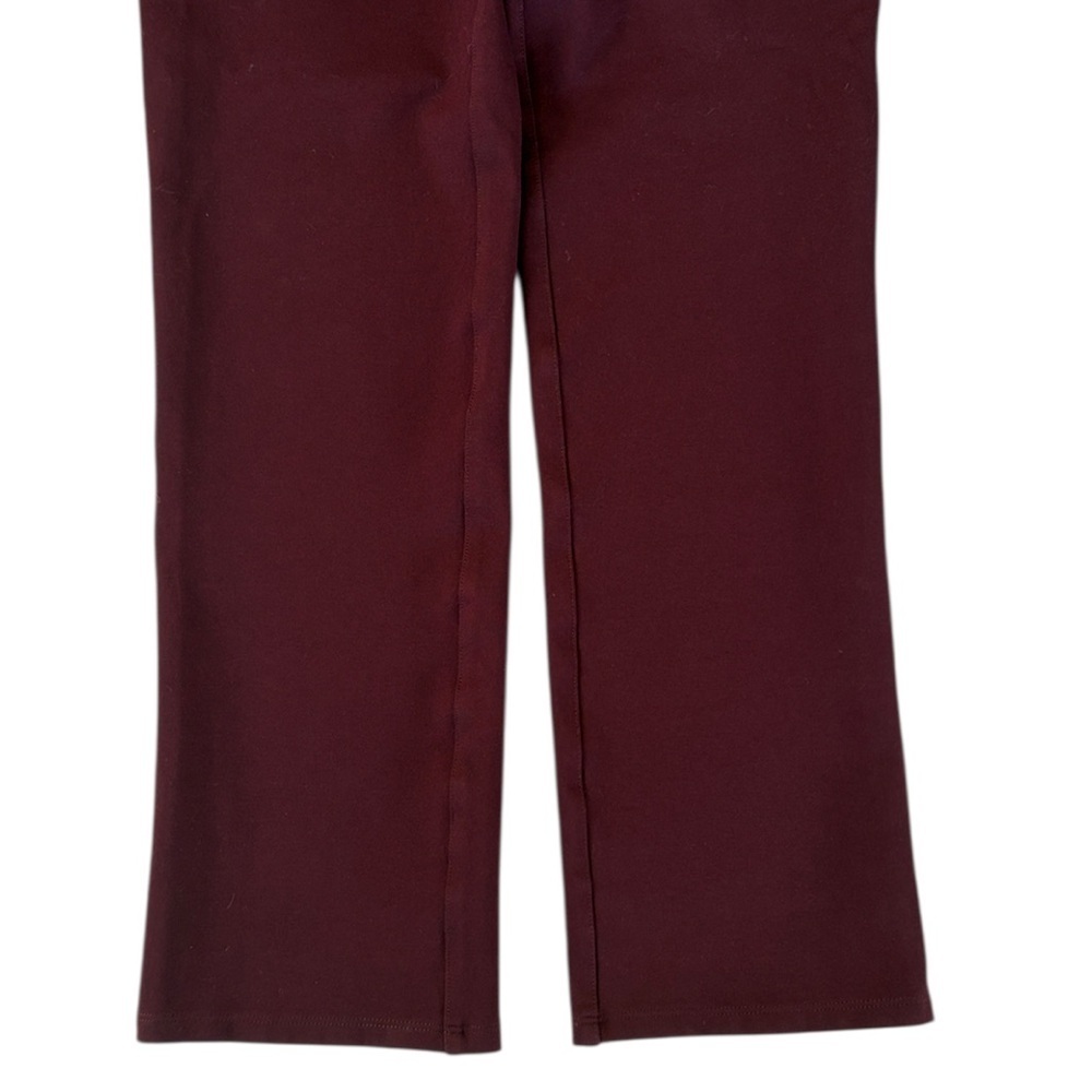 Quince Ultra-Stretch Ponte Straight Leg Pants Burgundy Size Medium - Picture 8 of 12